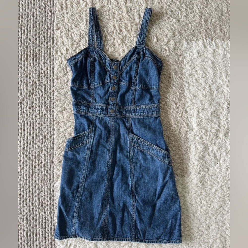 Denim Button-Up Dress